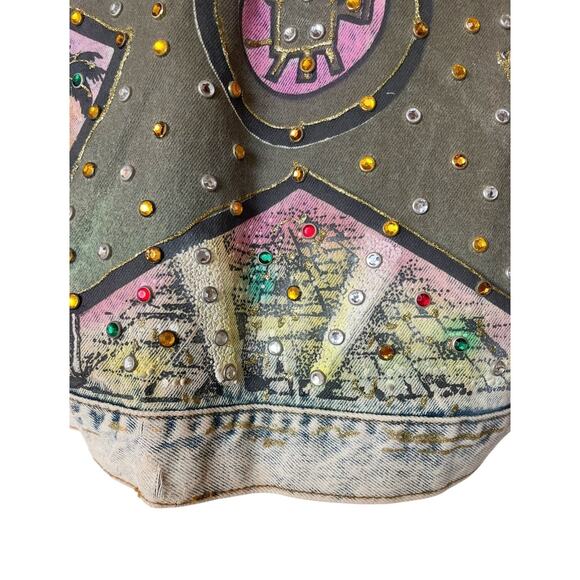 Vintage Jordache No Exit Hollywood Star Studded Denim Jacket Large Rare - Picture 11 of 16